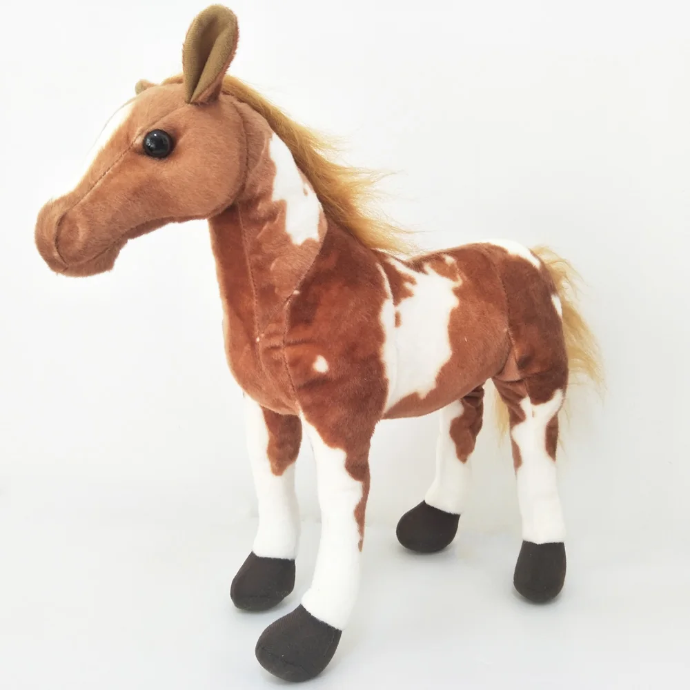 Cute Simulation horse Children stuffed toy baby kids plush toy birthday gift four kind horse animals