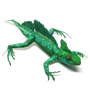 Модель из бумаги с ящерицей Basiliscus, реалистичное животное, мини 3D поделки из бумаги для детей и взрослых, Оригами для ручной работы, игрушки для творчества WE-047