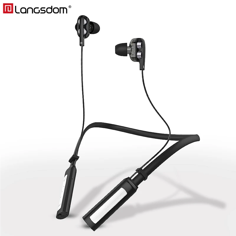 Langsdom спортивные Bluetooth наушники LD4 с шумоподавлением микрофонами super Bass