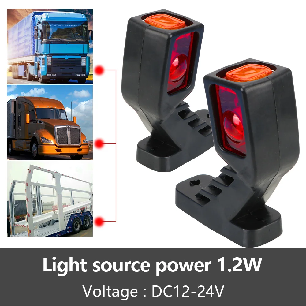Led Tail Lights Led Marker Lights Led Warning Lights 12V 24V Taillights Trailer Side Marker Lights LED Truck Turn Signal Lamp Position Warning Indicator Lorry Heavy Duty Accessories