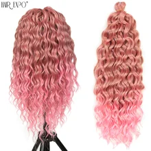 Aliexpress - 18-24Inch Ocean Wave Synthetic Hair Extensions Deep Wave Crochet Hair Omber Faux Locs Braiding Hair For Women Hair Expo City