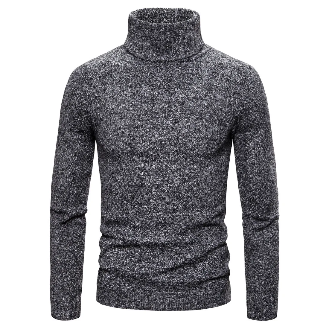 

Sweater Men New Autumn/winter Slim Solid Colour Turtleneck Pullovers Knit Sweaters Pull Homme