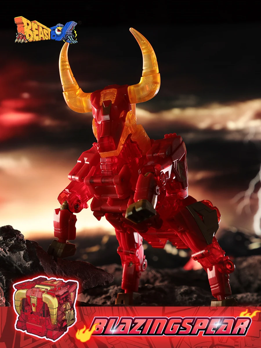 Bestbox Deformation Robots Transformation Animal Toy Cube Model Blazing Spear Bison Bull Action Figure Jugetes For Gifts