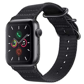 

Band for Apple Watch 44mm 40mm Series 5/4 Lightweight Breathable Woven Nylon Sport Wrist Strap for iWatch 1 3 38mm 42mm Bracelet