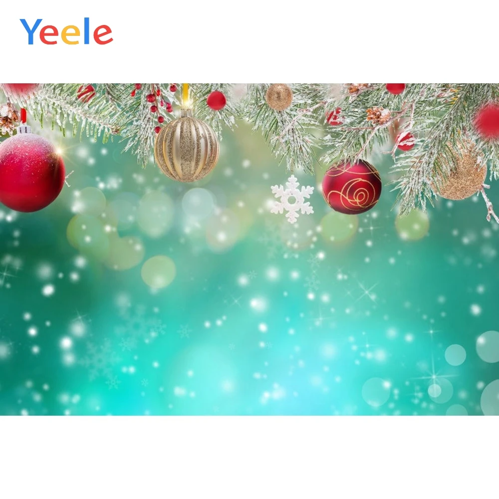 

Yeele Merry Christmas Party Winter Tree Snow Ball Baby Photo Background Custom Vinyl Photography Backdrop For Photo Studio