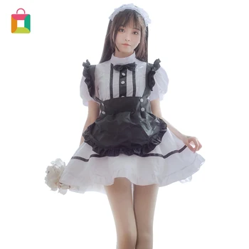 

Maid Cosplay Dress Suits Cute Sexy Cosplay Housemaid Costume Set Service Girl Uniform Glittery