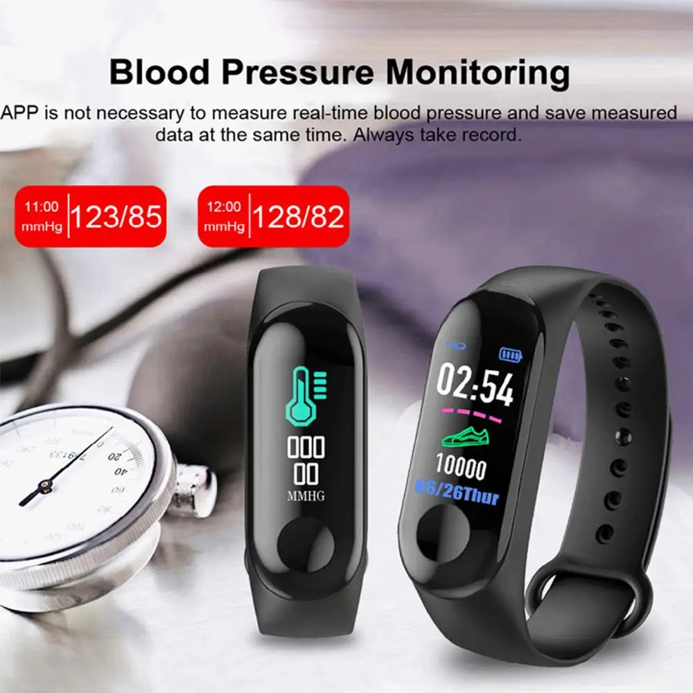 

Smart Wristband M3 Smart Brand Smartband Blood Pressure Measure Smartband Heart Rate Smart Wristband Bluetooth Smartband