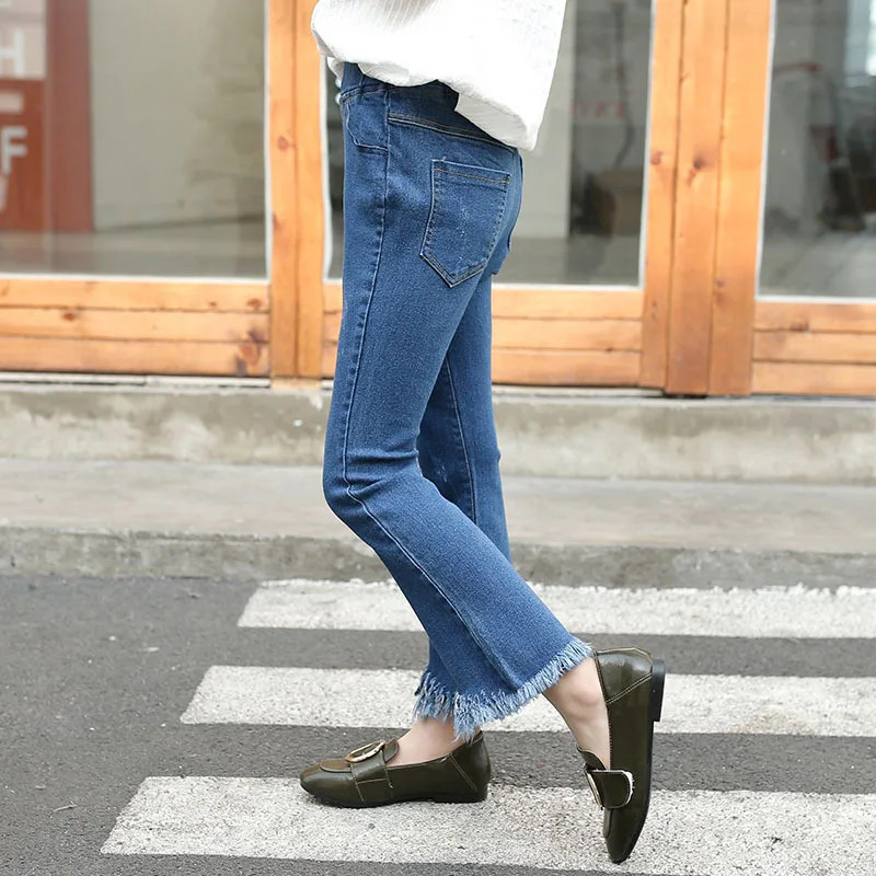 

Girls Trumpet Jeans Autumn Clothing 2018 New Style Boot-Cut Childrenswear CHILDREN'S Pants Big Boy GIRL'S Pants Spring And Autum