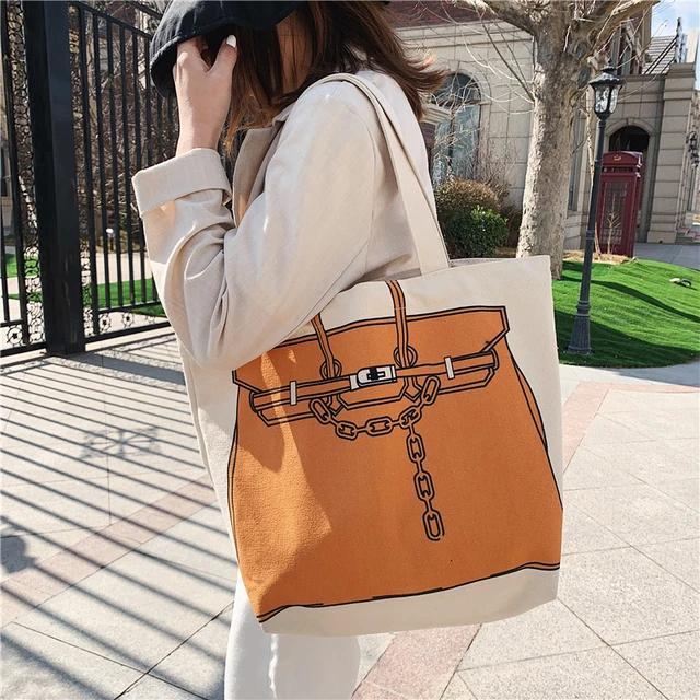 hermes canvas bag