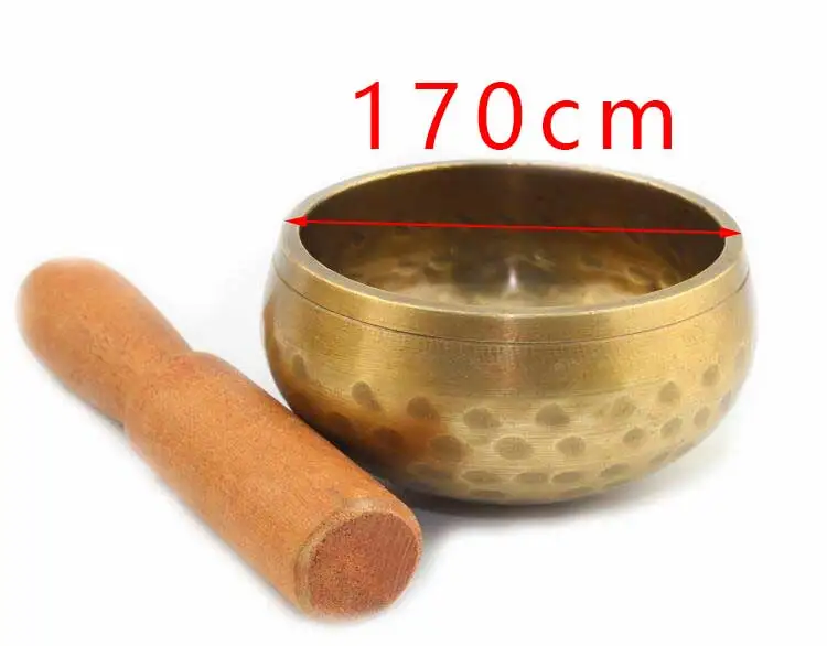 diameter about 170mm Чаша непальская Поющая чаша ручной нарезание металла ремесло Будда чаша религиозная глиняная чаша тибетская Поющая чаша для медитаций - Цвет: diameter about 170mm