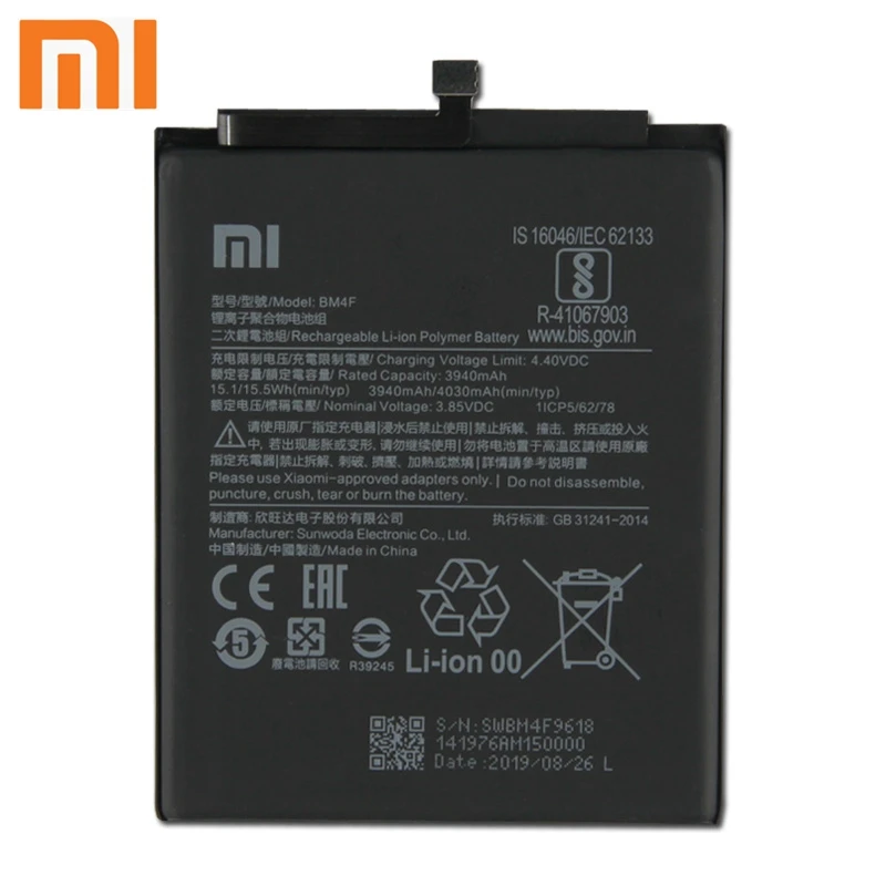 Xiao mi Xiaomi mi BM4F аккумулятор для телефона Xiao mi CC9 CC9e CC9 e BM4F 4030 мАч сменный аккумулятор+ инструмент