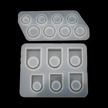 

2Pcs Handmade All Sizes US Size 5-12 Silicone Ring Resin Molds Kit Jewelry Tools