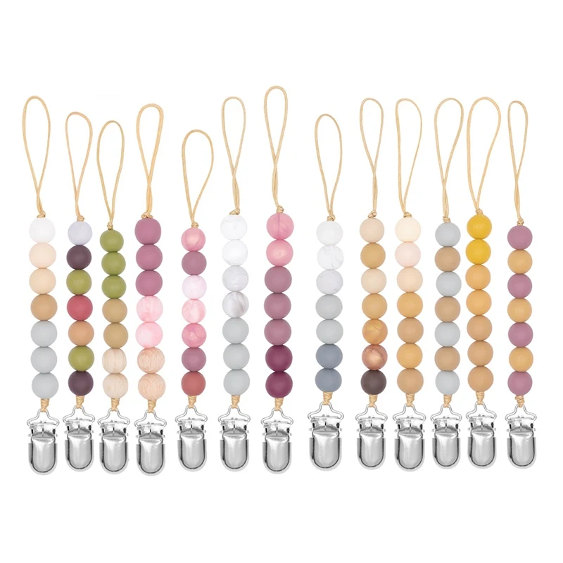 

Baby Care Universal Holder Leash For Pacifiers Nipples Clip Chain Child Soother Beaded Wooden Chains Teethers