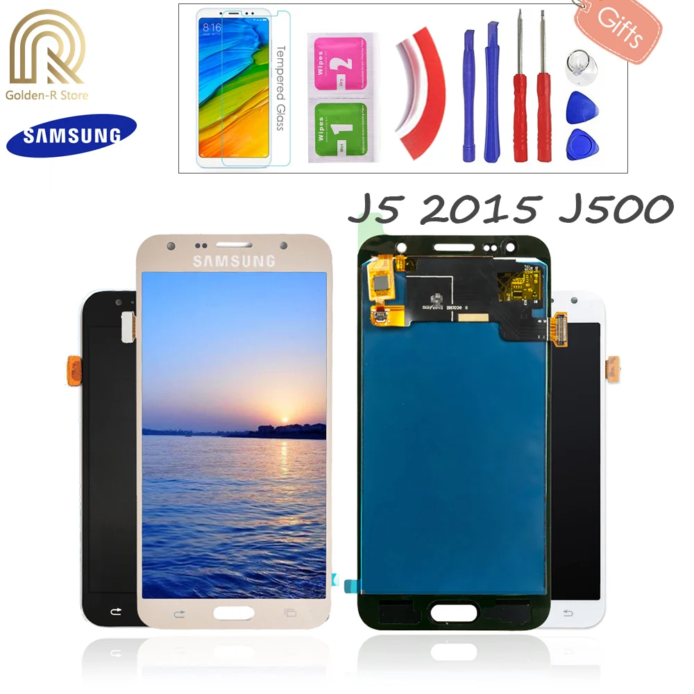 

For Samsung Galaxy J5 2015 J500 J500F J500FN J500M J500H LCD Display With Touch Sensor Glass Digitizer Assembly with kit