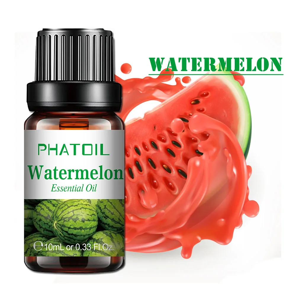

10ml Watermelon Coconut Fragrance Essential Oil Apple Cherry Mango Strawberry Lemon Passion Fruit Flavoring Oil for Soap Making