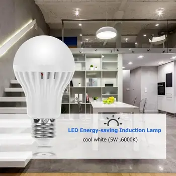 

LED Voice Control PIR Motion Sensor Bulb 5W Night Light E27 Home Energy Saving Lamp Radar home bedroom wall light for kids