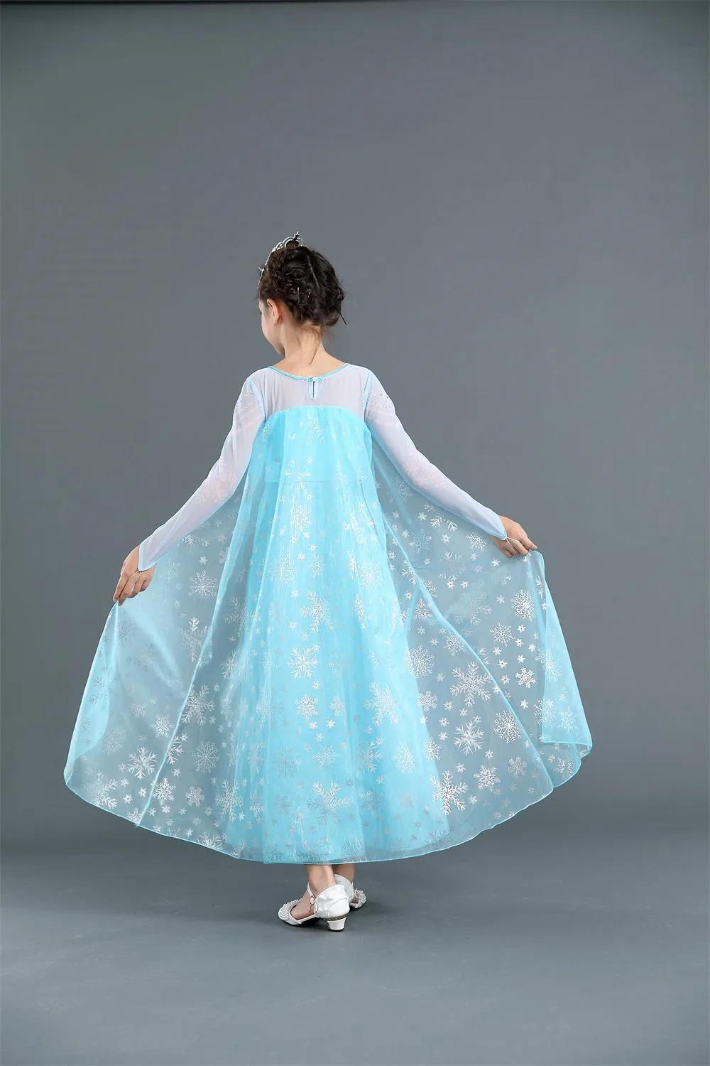 Платья Эльзы для девочек, косплей, принцесса Эльза-Снежная королева, костюм Эльзы, вечерние костюмы на Хэллоуин, fantasia, детская одежда для девочек