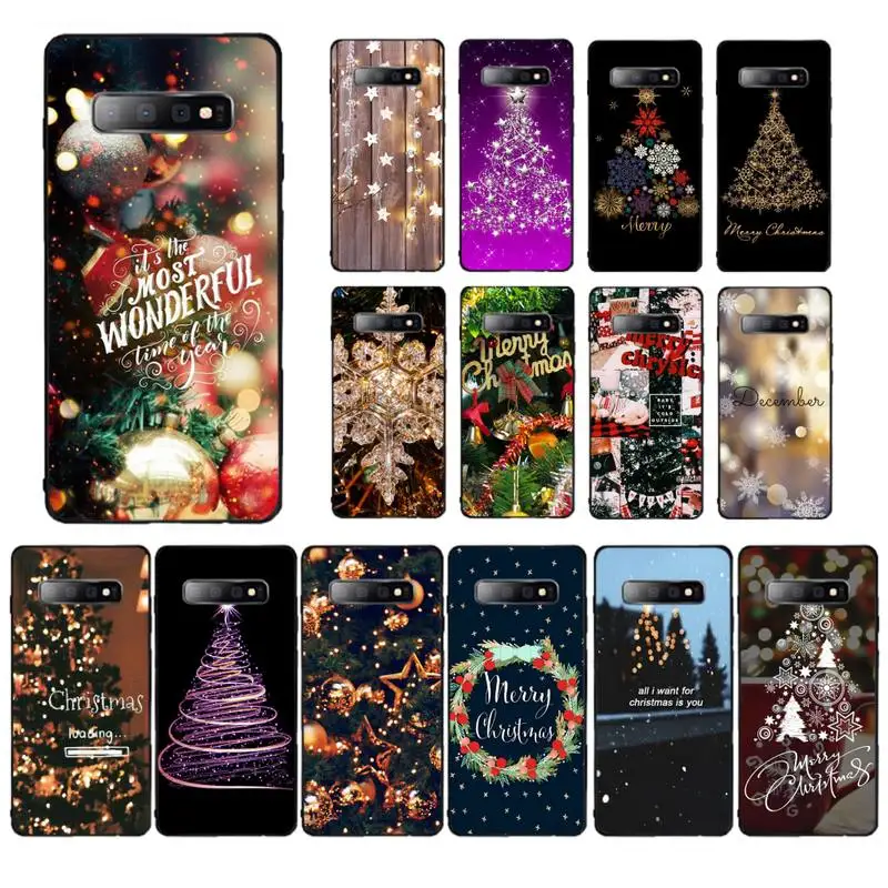 FHNBLJ Свадебный Рождественский праздничный новогодний чехол для телефона Samsung S5 6 7