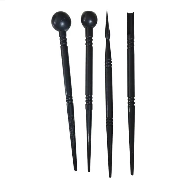 4Db/Set Hasznos Sütemények Faragott Toll Modulok Torta Díszítő Szerszámok Egyszerű Barkács Virágmodellező Szerszám Fondant Kekszek Sütemény Formák - Image 2