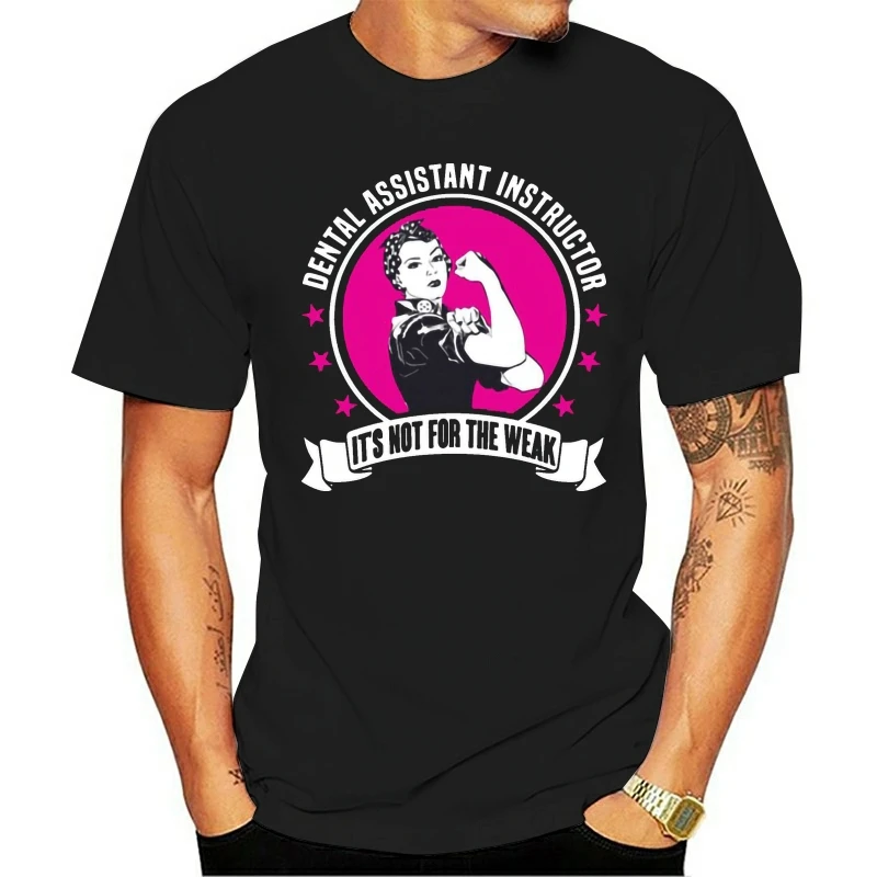 

new Printing Customized Dental Assistant Instructor T-Shirt Women Cotton Comical Women T Shirts Round Collar Male Short-Sleeve