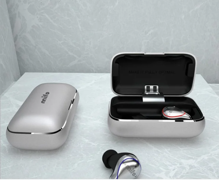 Newst Mifo O5 Pro Bluetooth TWS Беспроводные Наушники Hi-Fi handfree наушники с зарядной коробкой для телефона - Цвет: Sliver profession