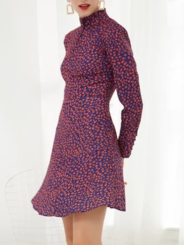 

Floral Dress Female 2020 nian Summer New French Fashion Vintage Niche Focus Light Ripe Long Sleeve Dress