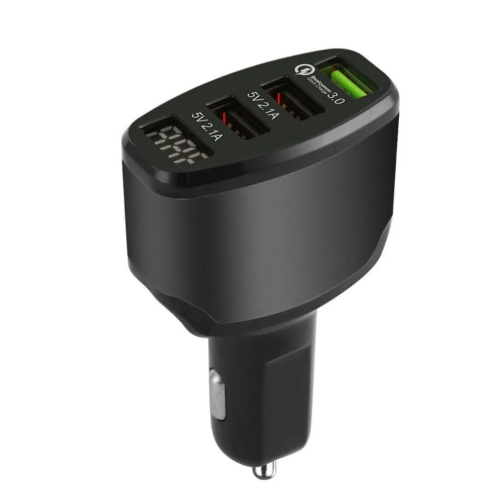 Быстрое 3 USB Автомобильное зарядное устройство для быстрой зарядки телефона автомобильное зарядное устройство QC 3,0 USB Автомобильное зарядное устройство 3 порта портативное зарядное устройство для Xiaomi IPhone