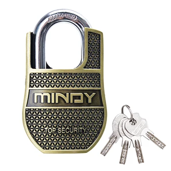 

Zinc Alloy Heavy Duty Shrouded Padlock Hardware Shackle Latches Anti-theft Lock for Gym High Security Solid Lock with 4 Keys