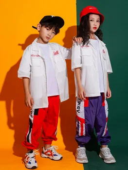 

Children Casual Pants Cropped Sweatshirt Jacket Hip Hop Clothing Jazz Dance Costume for Girls Ballroom Dancing wear Clothes