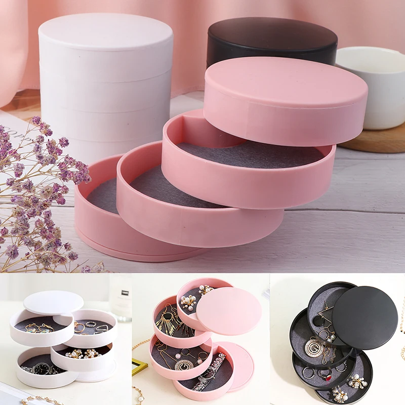 

1PCS Multi-layer Jewelry Box Organizer Jewelery Ornaments Case Storage With Lid Jewelery Storage And Display