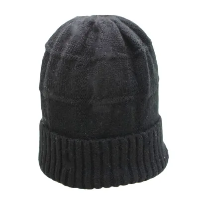 BINGYUANHAOXUAN новые зимние женские шапки с помпоном из натурального меха, вязаные толстые теплые шапочки на подкладке, Женские Модные Лыжные шапки - Цвет: hat black