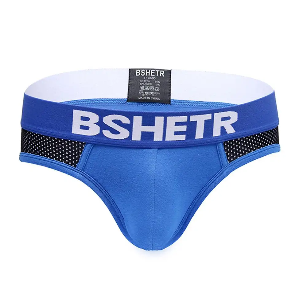 BSHETR Men's Sexy Low Waist Briefs Pure Cotton Pure Color Sexy