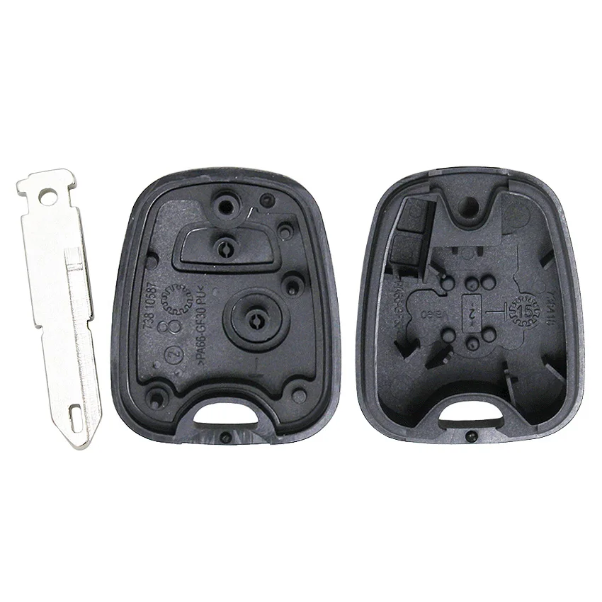 2 кнопки дистанционный умный корпус для автомобильного ключа чехол Корпус Fob с необработанное лезвие для peugeot 106 206 306 406