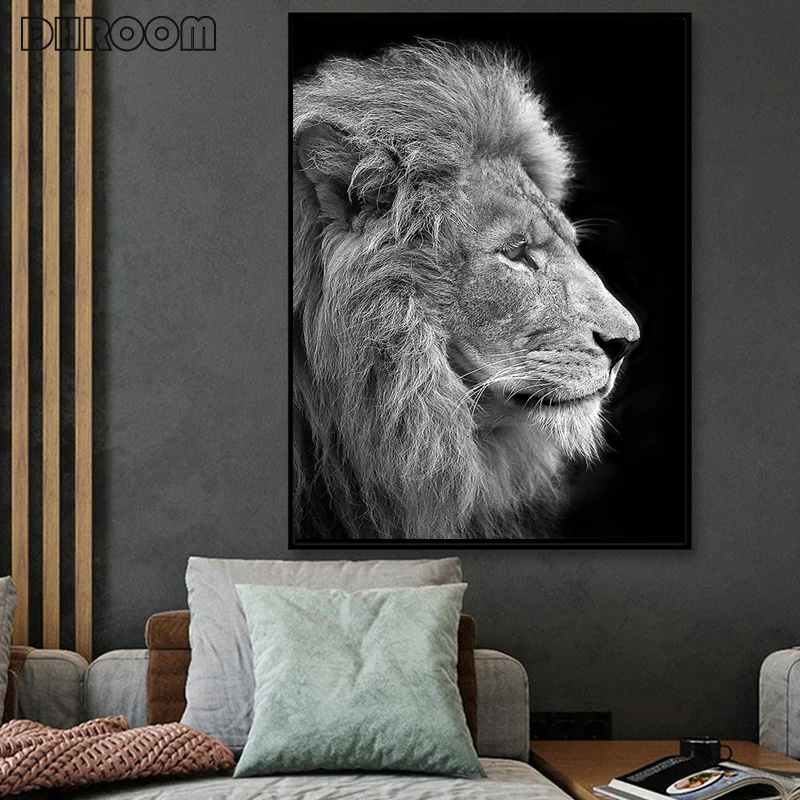 

Animal Canvas Painting Modern Wall Art Lion Orangutan Posters and Prints Wall Pictures for Living Room Decoration Home Decor
