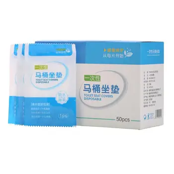

50Pcs Disposable Toilet Seat Cover Waterproof PO Film Potty Pads Individually