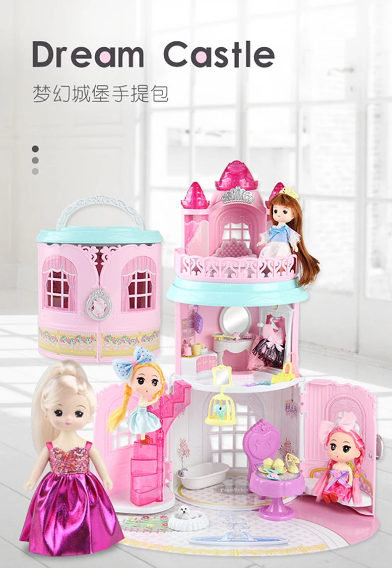 Кукольный дом, сумка для рук, аксессуары, милая мебель, миниатюрный кукольный домик, подарок на день рождения, домашняя модель, игрушечный дом, кукольные игрушки для детей
