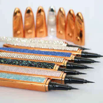 

Wholesale Magic Self Adhesive False Eyelash Liquid Eyeliner No Magnet Eyelash Makeup Tool Long Lasting Gule Free Eyeliner Pen