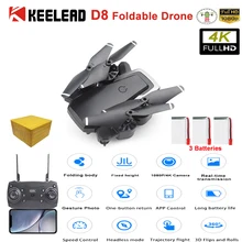 KEELEAD D8 Радиоуправляемый Дрон 4K 1080P WiFi широкоугольная камера Дрон жестовая фотография 20 минут время полета складной мини Квадрокоптер VS E58 Дрон