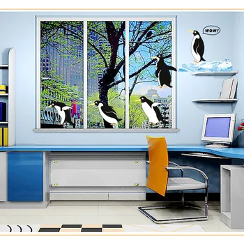 

New Style Removable Kindergarten CHILDREN'S Room Decorative Stickers Cartoon Penguin Wall Stickers Decorative Ay1936