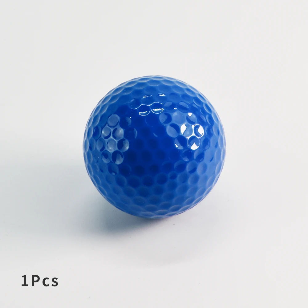 Мяч для гольфа тренировочный пластиковый спортивный для дома и улицы устойчивый тренировочный красный желтый синий зеленый мяч для гольфа Аксессуары для гольфа - Цвет: Blue 1Pcs