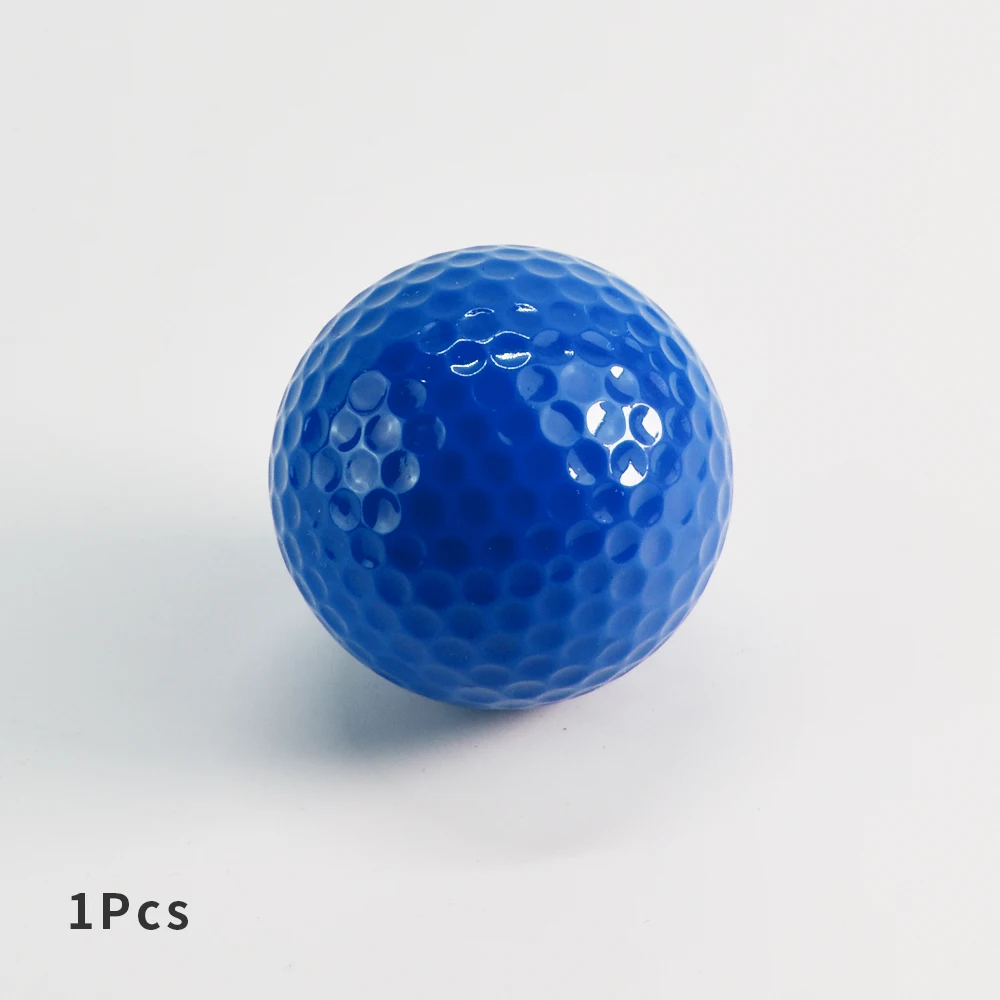 Blue 1Pcs Мяч для гольфа тренировочный пластиковый спортивный для дома и улицы устойчивый тренировочный красный желтый синий зеленый мяч для гольфа Аксессуары для гольфа - Цвет: Blue 1Pcs