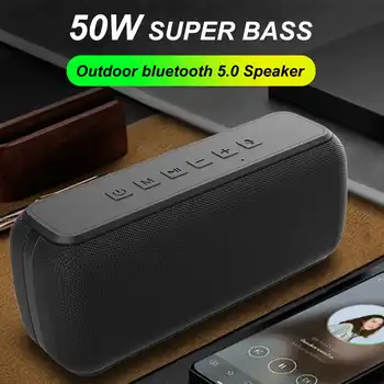 

50W bluetooth Speaker Column Soundbar Portable bluetooth 5.0 IPX5 Waterproof TWS Heavy Bass Loundspeaker Subwoofer Boomboxes