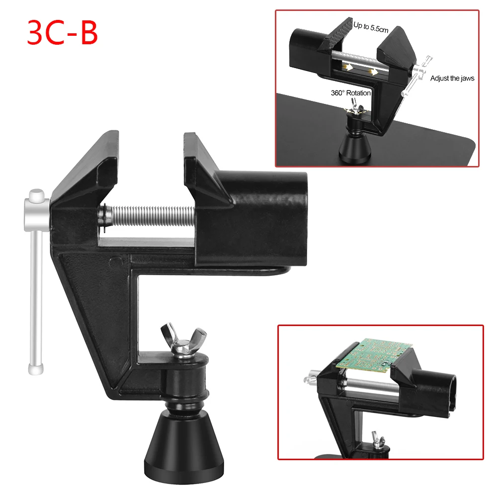 electronics soldering kit NEWACALOX Third Pana Hand Hot Air Gun Frame PCB Board Holder Heat Gun Stand Helping Hands Soldering Tool 3X LED Magnifying Glass electronics soldering kit Welding Equipment