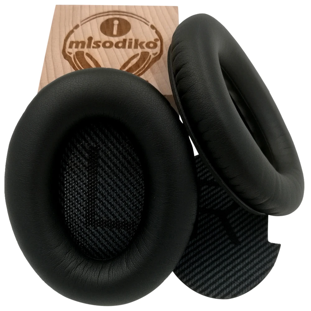 Сменные амбушюры misodiko, амбушюры, подушки для Bose quietкомфорт QC35 QC25 QC2 QC15, SoundTrue, AE2 AE2i AE2w подушки для наушников - Цвет: Черный
