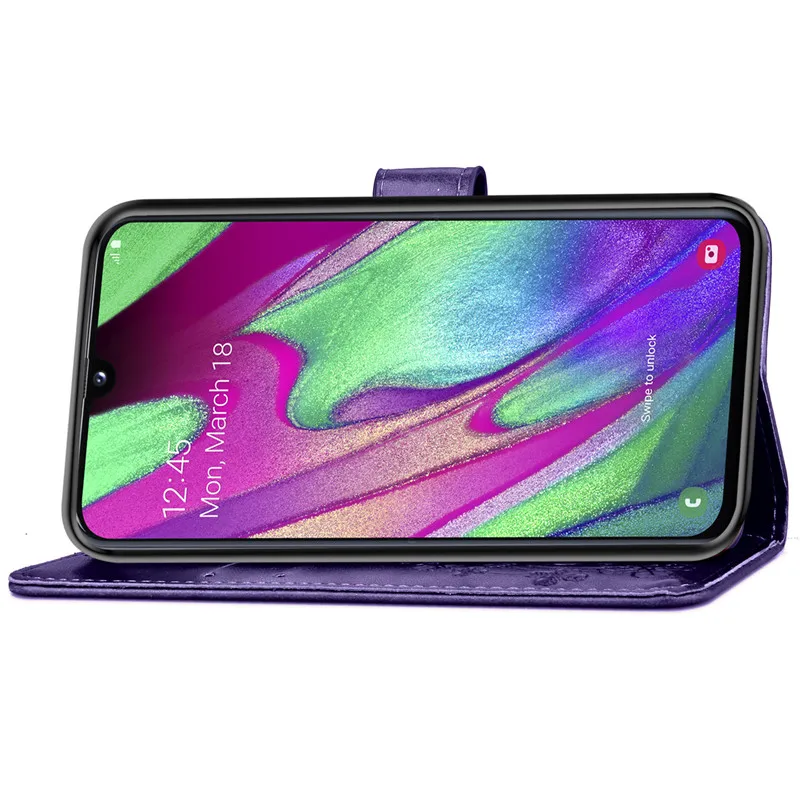 Кожаный чехол книжка с подставкой и отделением для карт Samsung A10 A20 A30 A40 A50 A70 A80 A90 A10S