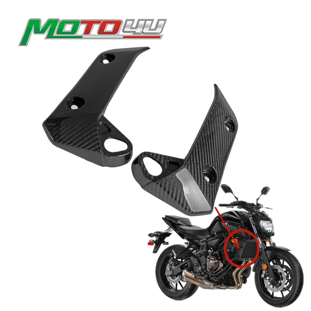 For Yamaha Mt07 Mt 07 Mt-07 2018 2019 2020 2021 Carbon Fiber Front Side ...