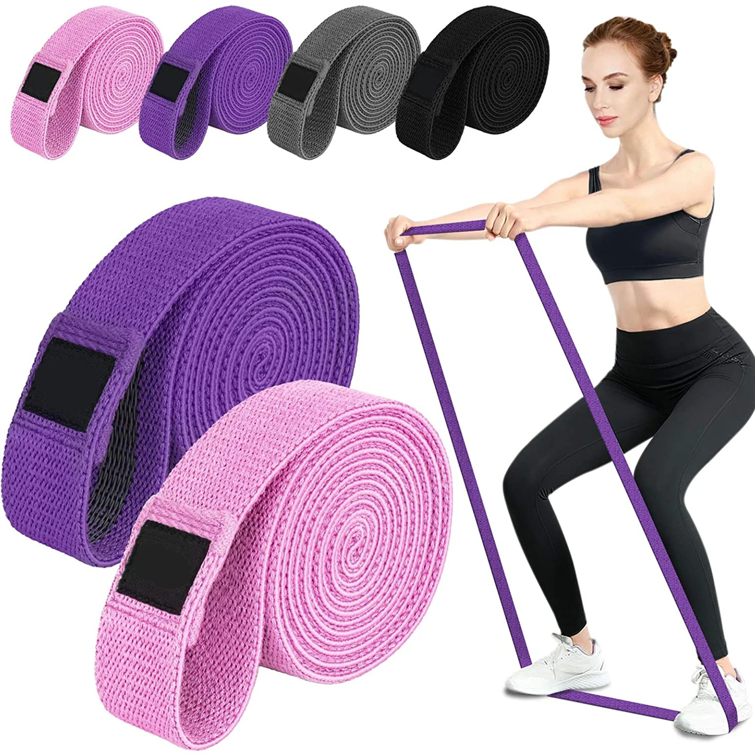 Long Fabric Resistance Bands Set Fitness Yoga Pull Up Assist Booty Hip Workout Exercise Home Gym Equipments Loop Elastic Band Resistance Bands Aliexpress