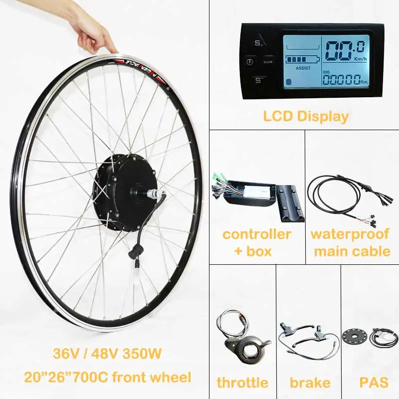 

36v/48v 350w Electric Bicycle Conversion Kit for 20"26" 700C Front Hub Motor Motor Wheel 36v/48vE Bike Kit 350w Wheel Motor