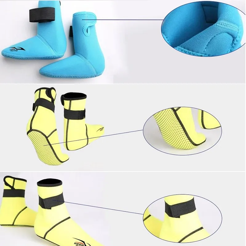 3mm Neoprene Water Shoes Beach Diving Snorkeling Swimming Socks Booties Boots Both for Women & Men