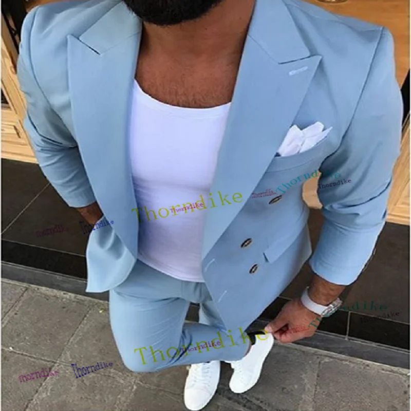 Thorndike 2 Pieces Custom Made Men Suits 2025 Dark Purple Blazer Wedding Suits Slim Fit Groom Tailored Tuxedo Jacket+Pants 3